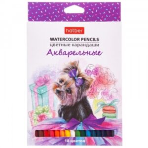Карандаши цветные Hatber Акварельные  18цв.