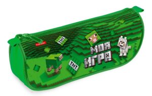 Пенал мягкий на молнии Hatber 200х95х50мм Пиксель