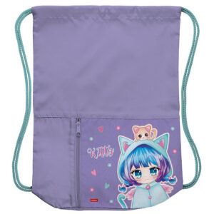 Сумка для обуви Hatber Девочка-кошка 35х41см