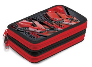 Пенал 3отд. Hatber 190х110мм Red Car