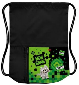 Сумка для обуви Hatber Моя игра-пиксель 34х41см