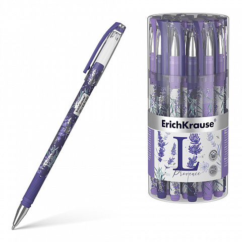 Ручка шариковая Erich Krause Lavender синяя, 0,7мм
