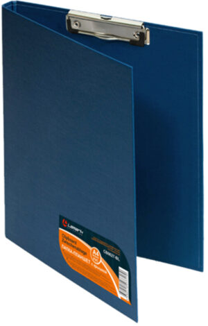 Папка-планшет с верхним зажимом LAMARK ПВХ синяя, корешок 10мм