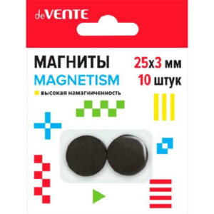 Магниты для рукоделия deVENTE Magnetism 25х3мм 10шт.ферритовые черные