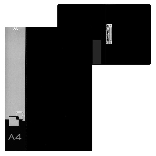Папка с боковым зажимом А4 Hatber STANDARD 17мм черная