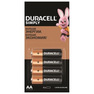Батарея DURACELL Simply AA LR06 пальчиковая