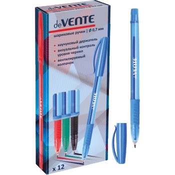 Ручка шариковая deVENTE Alira 0,7мм, синяя, грип