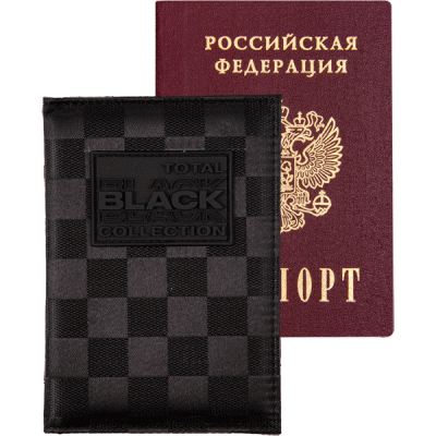 Обложка для паспорта deVENTE TOTAL BLACK