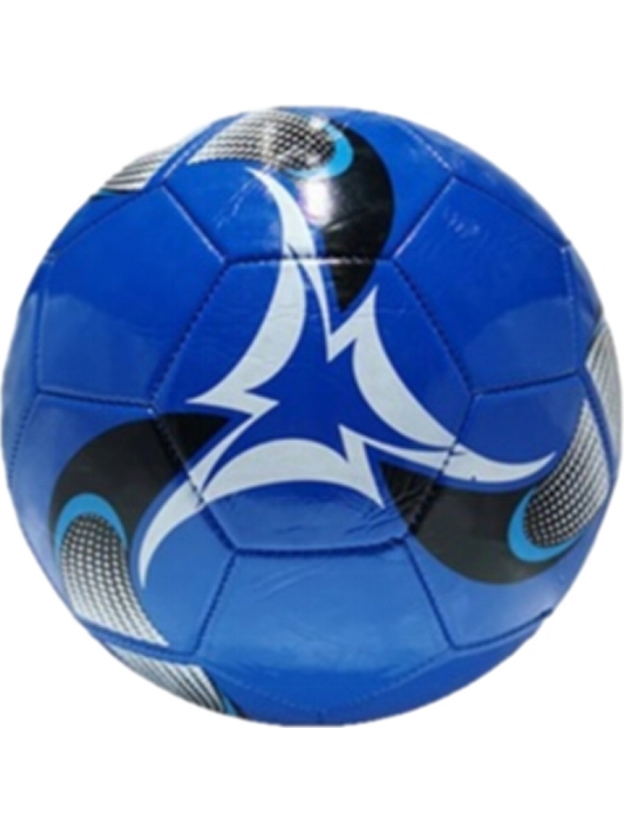МЯЧ футбольный №5, синий с черным и белым, 270г