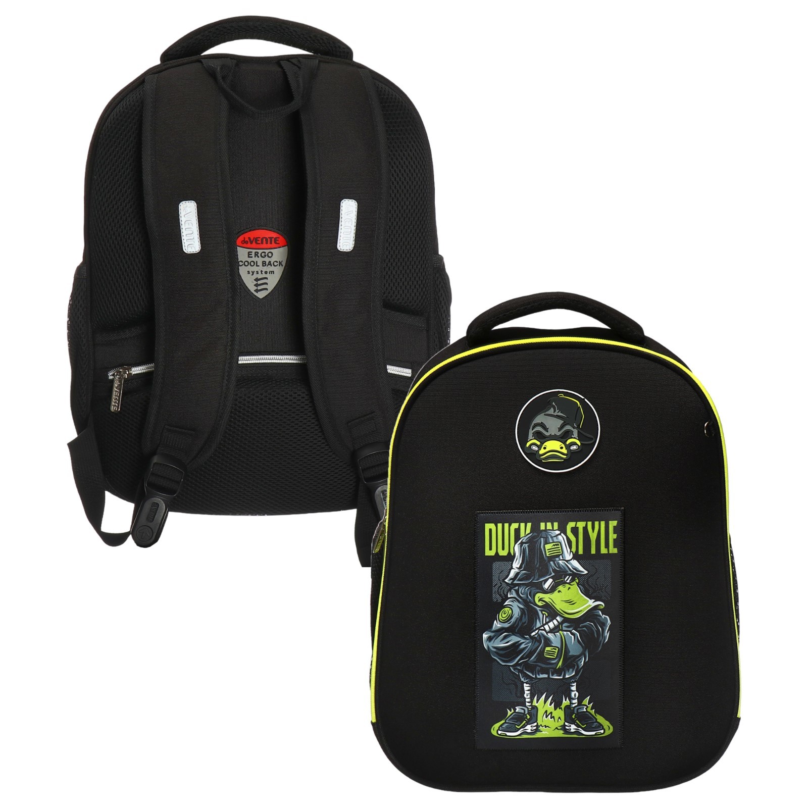 Рюкзак deVENTE Choice Lite Cool Duck 38х29см черный