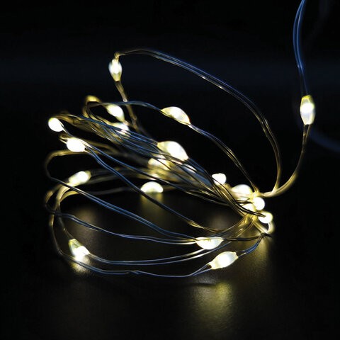 Электрогирлянда-нить Роса 2 м, 20 L, теплый белый