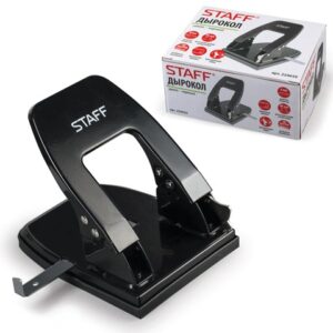 Дырокол STAFF 30л.метал.черный