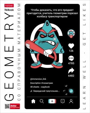 Тетрадь 48 л. клетка Hatber Tik Book ГЕОМЕТРИЯ