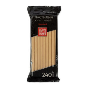 Пластилин скульптурный Аква-колор Изостудия СКУЛЬПТАЛИН 240г №8 телесный твердый