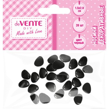 Материалы для творчества НОСИКИ 15х20мм 20шт.черны