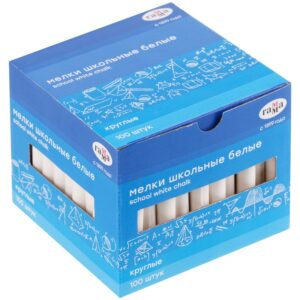 Мелки белые100шт. ГАММА мягкие, круглые