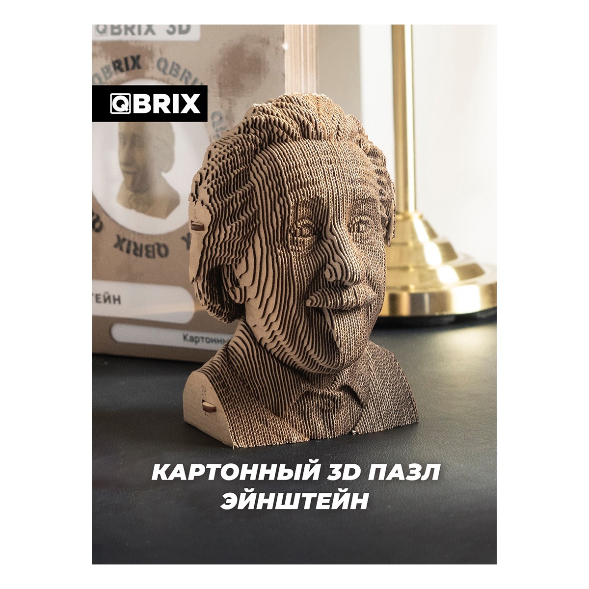 Конструктор картонный 3D QBRIX Эйнштейн