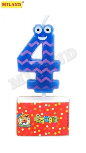 Свеча для торта  ЦИФРА 4