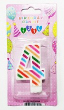 Свеча для торта  ЦИФРА 4