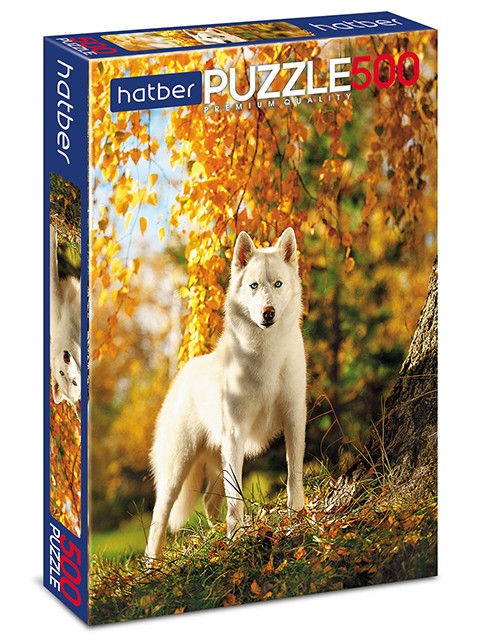 ПАЗЛЫ 500 эл. Premium Собака Хаски 480х330мм