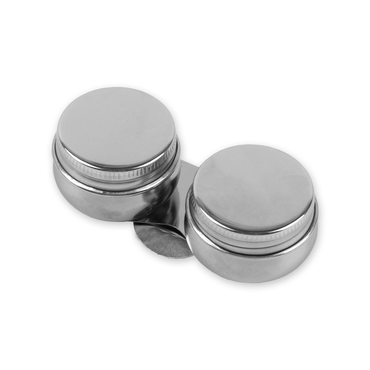 Масленка двойная с крышкой VISTA-ARTISTA 4см нержав.сталь