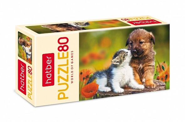 ПАЗЛЫ 80 эл. Пушистые друзья 165х230мм