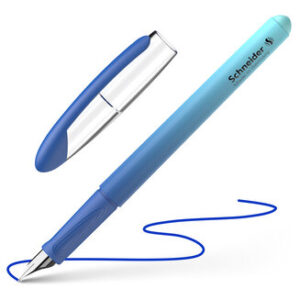 Ручка перьевая Schneider Voyage caribbean синяя, 1 картридж, сине-голубой корпус