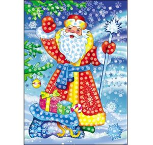 Мозайка из ярких шариков А4 ДЕД МОРОЗ