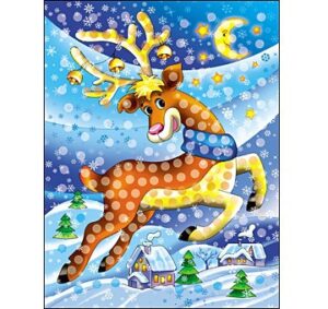 Мозайка из ярких шариков А5 С НОВЫМ ГОДОМ!