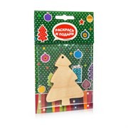 Елочное украшение Елочка (раскрась и подари)