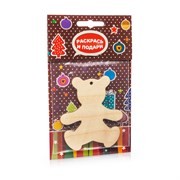 Елочное украшение Мишка (раскрась и подари)