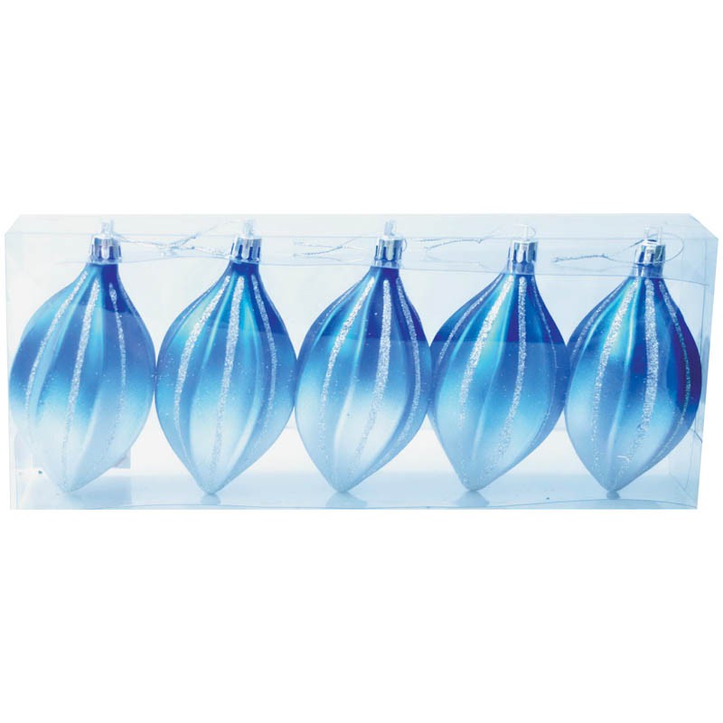 Елочные украшения пластик. голуб.