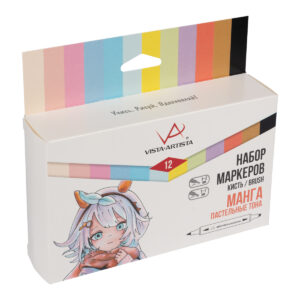 Набор маркеров на спиртовой основе VISTA-ARTISTA Style 12цв. 0,7-7мм Манга