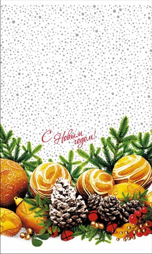 Пакет подарочный новогодний 30х50см MILAND