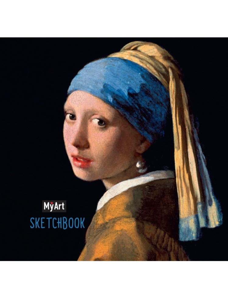 Скетчбук 200х200мм Ян Вермеер Девушка с сережкой