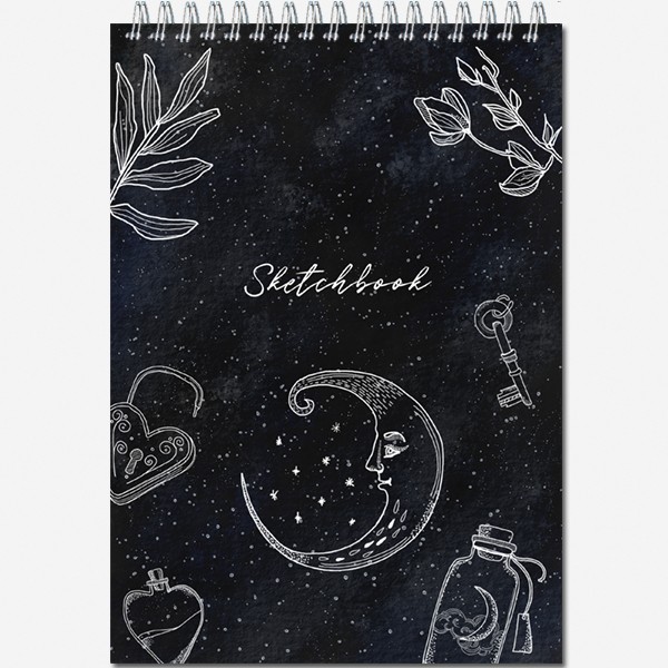 Скетчбук А5  20л Полином Sketchbook Black 120г/м2