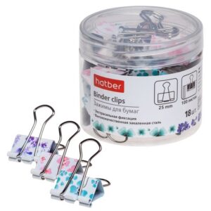 Зажим металлический 25мм Hatber Flores