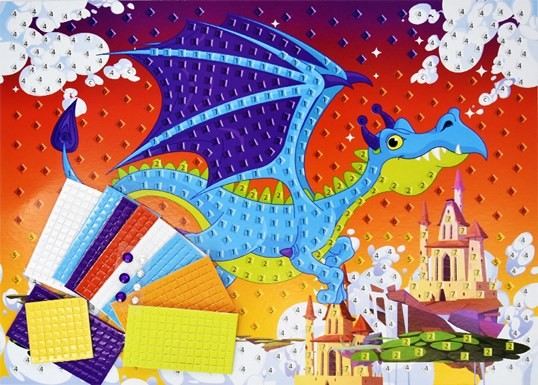 Мозайка мягкая А3 Апплика Дракон