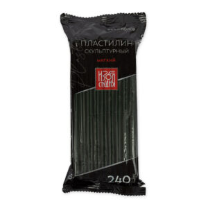 Пластилин скульптурный Аква-колор Изостудия СКУЛЬПТАЛИН 240г №3 оливковый мягкий