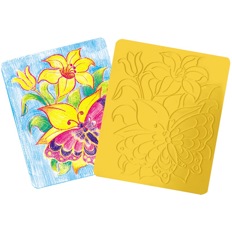 Трафарет-раскраска рельефный БАБОЧКИ Луч