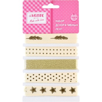 Набор декоративных лент с рисунком deVENTE Glitter