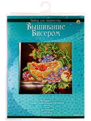 Набор для вышивания бисером 19х25см Натюрморт с со