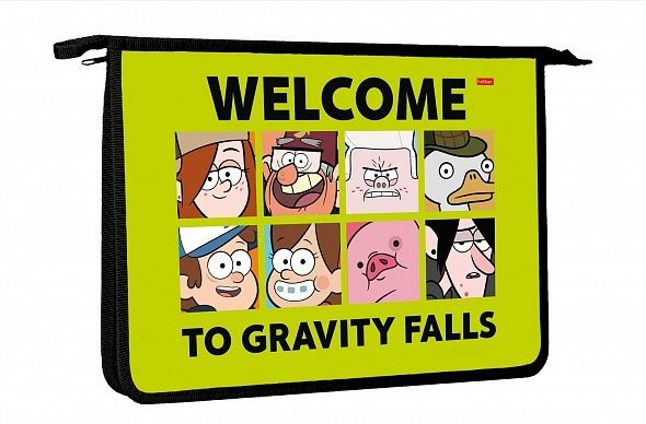 Папка для тетрадей на молнии А4 Hatber Гравити Фол