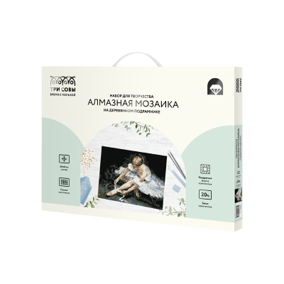 Алмазная мозаика ТРИ СОВЫ Балерина, 30х40см, холст