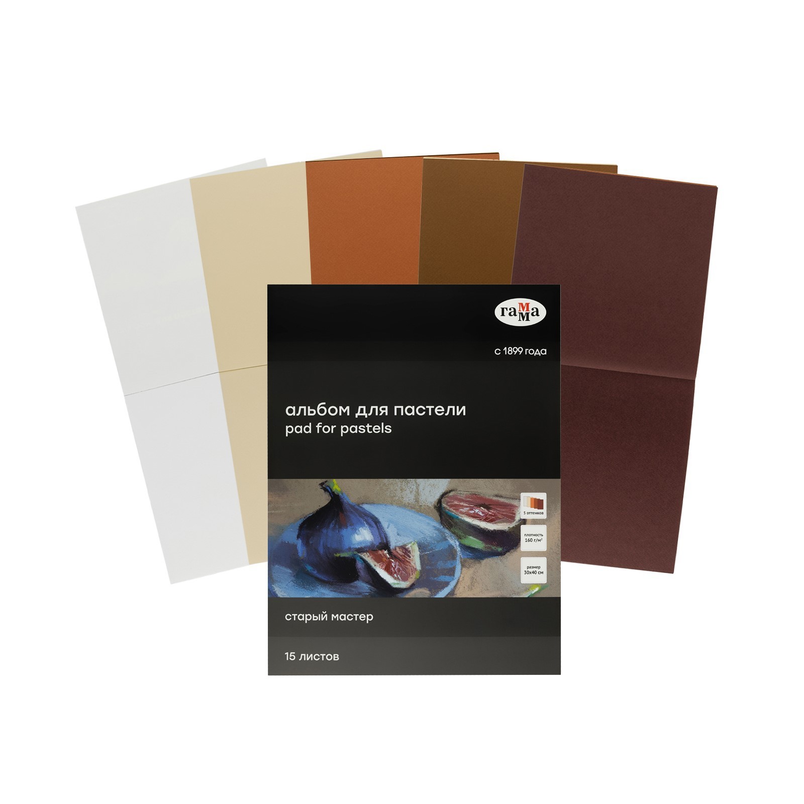 Альбом для пастели, 15л. 300х400мм Гамма Старый Ма