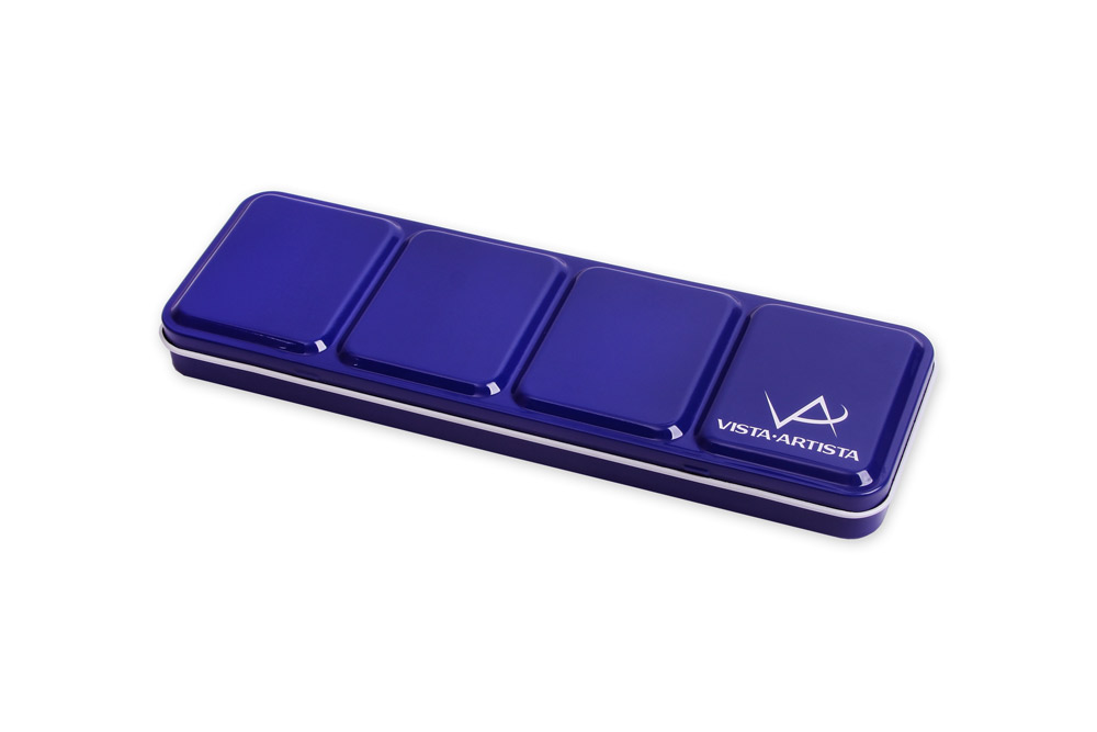 Пенал для акварели VISTA-ARTISTA на 24 кюветы, синий
