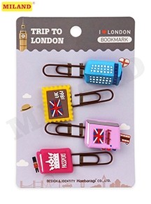 Скрепка - закладка 4шт. Лондон