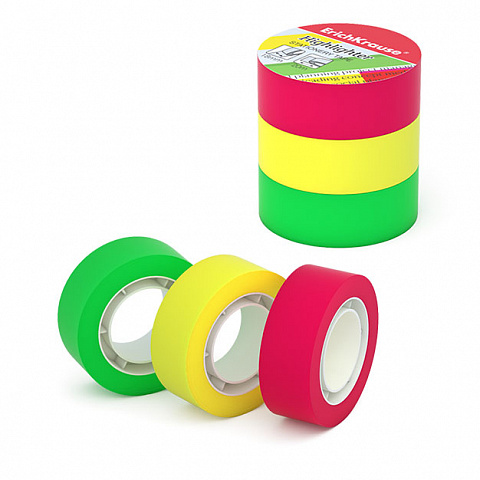 Скотч 18ммх20м 3шт цветной