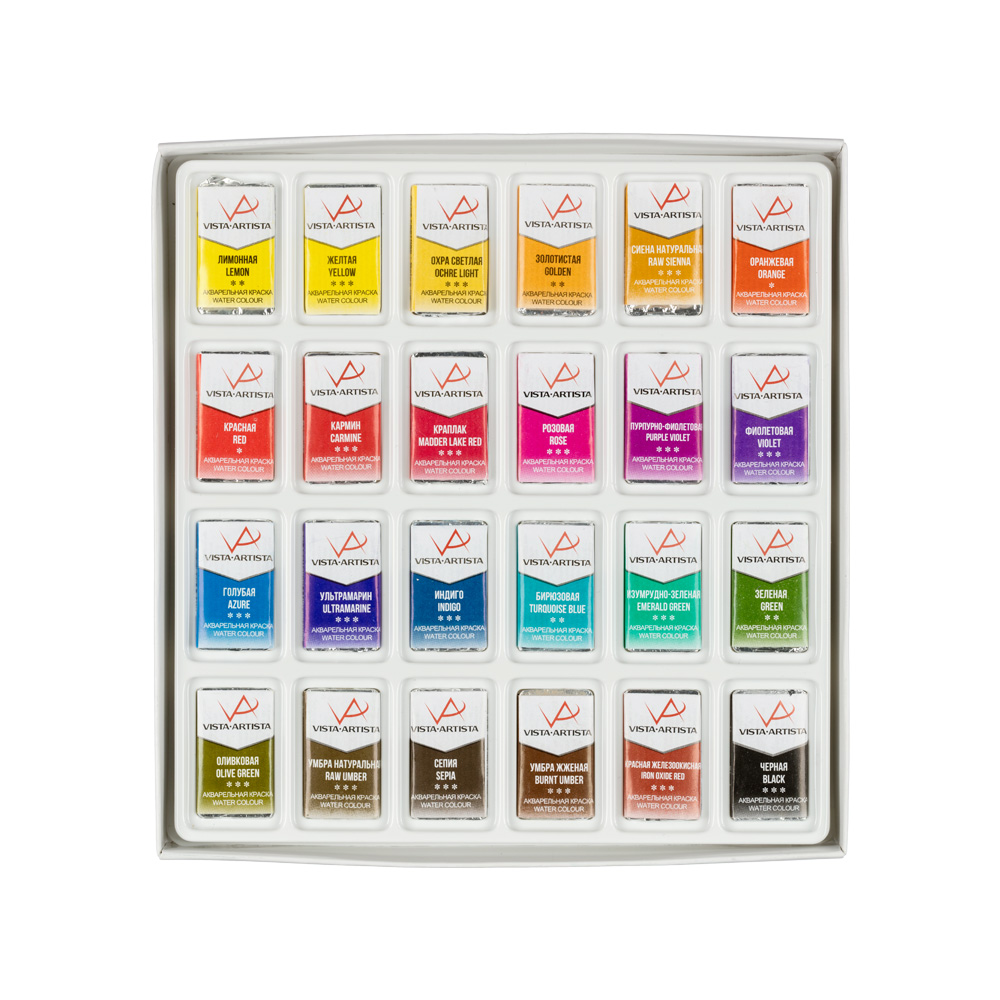 Краска акварель художественная VISTA-ARTISTA 24 цв.