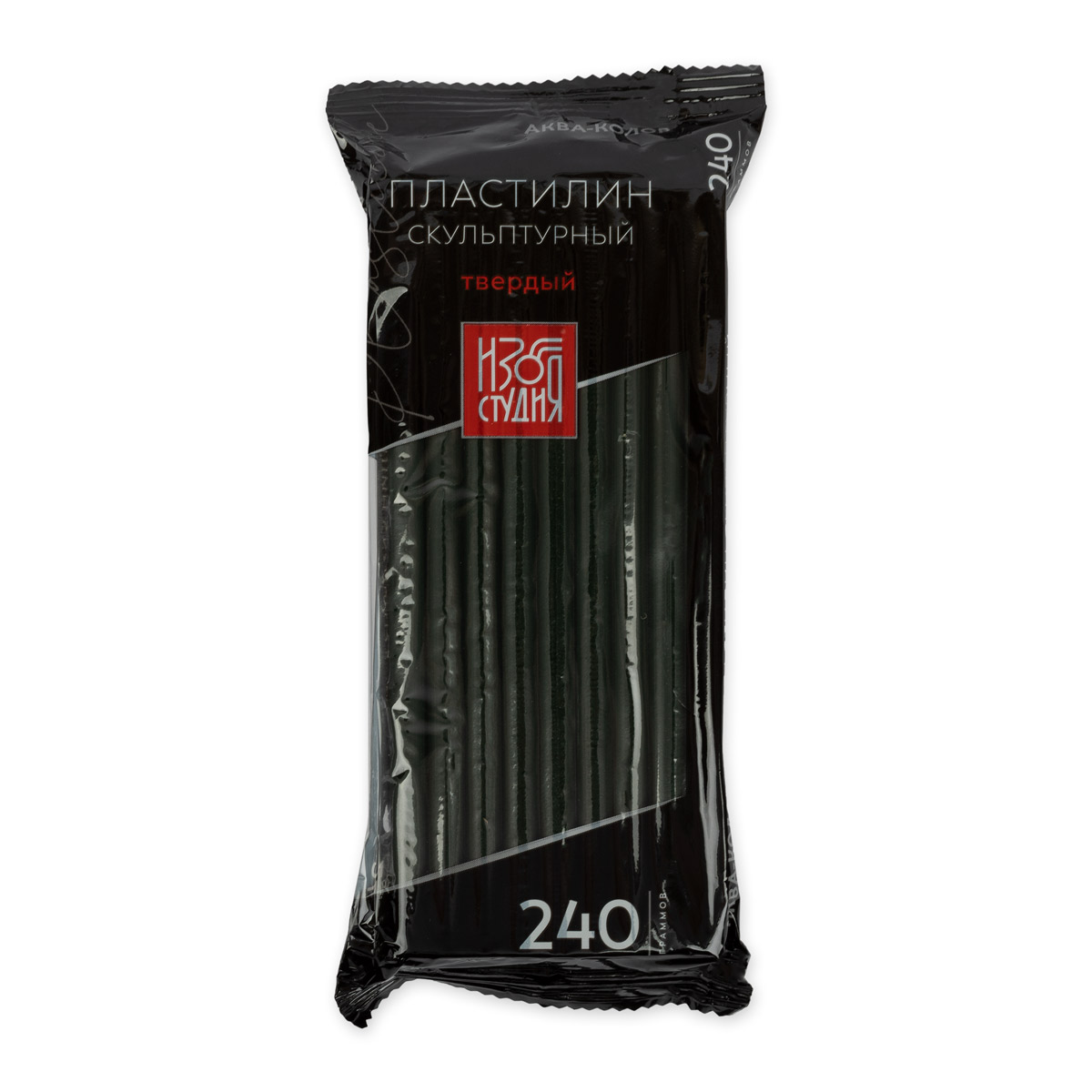 Пластилин скульптурный Аква-колор Изостудия СКУЛЬПТАЛИН 240г №4 оливковый твердый